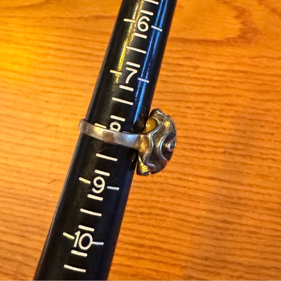 Sterling Silver 925 Swirl cocktail Ring Rosette Statement Sz 8.25 8.81 grams - Picture 5 of 7